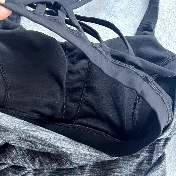 Lululemon Shirt Womens 4 Gray Black Free To Be Serene Tank Top Athletic Yoga Gym - Picture 8 of 10